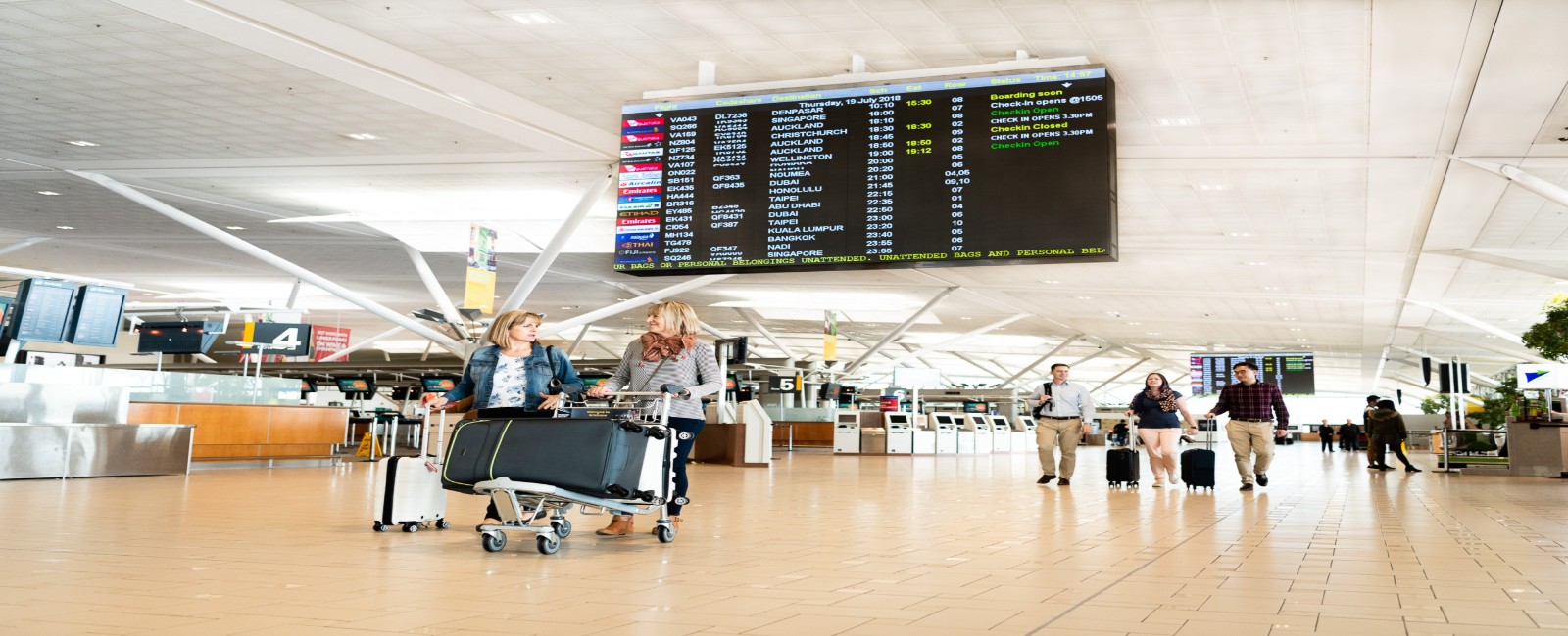 Walking through the terminal as a first time flyer