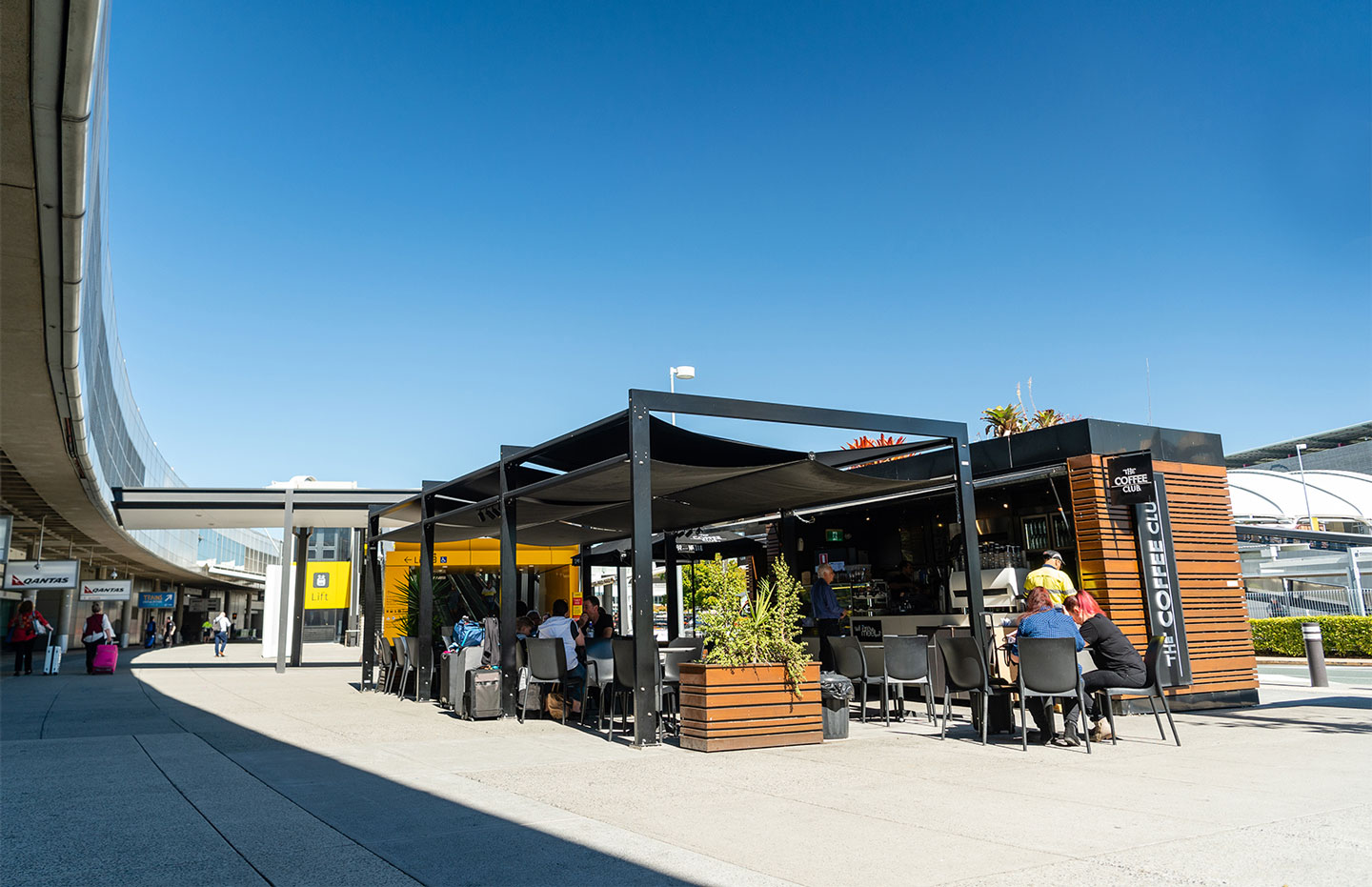 One of two The Coffee Club's located at the Domestic Terminal forecourt