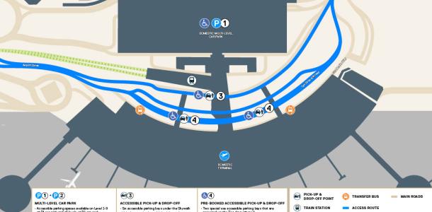 Domestic Accessible Passenger Pick Up and Drop Off Map