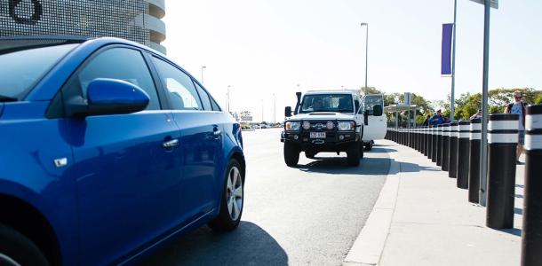 Pick up and drop off at the Domestic Terminal